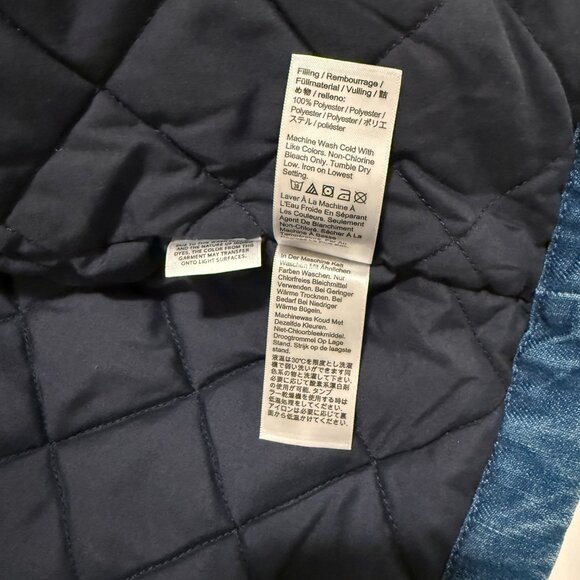 NWT J.Crew Cropped Denim Puffer Jacket Size XL - Picture 8 of 8